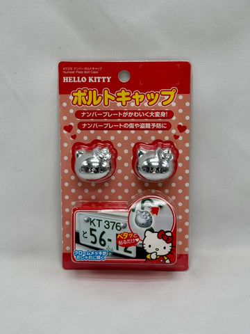 Hello Kitty License Plate Bolt Covers