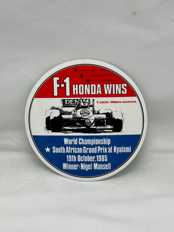 F-1 Honda Wins 1985 Sticker