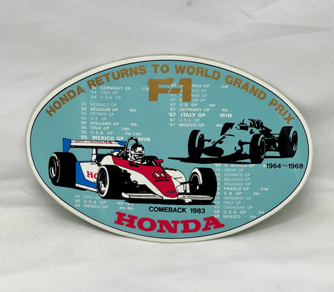 F-1 Honda Returns 1983 Sticker